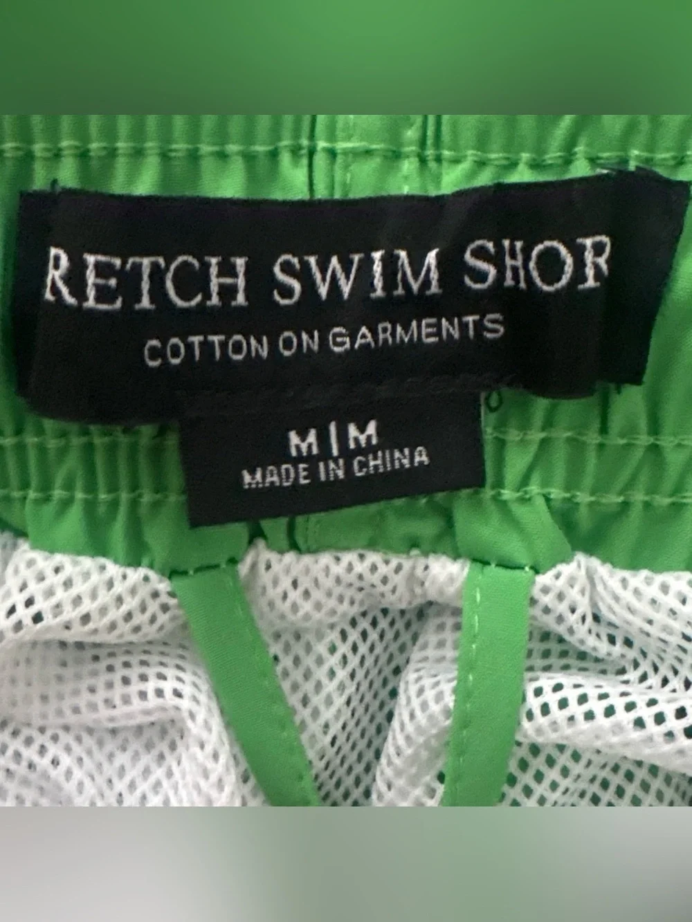 NWOT Cotton-On Men's Green Swim Shorts Size M BRAND NEW
